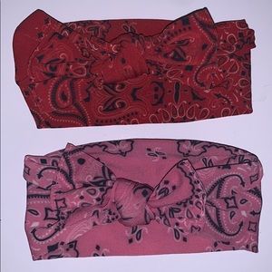 Set of 2 Babybling bandana print bows